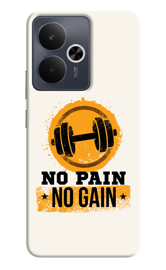 No Pain No Gain Realme 14T 5G Hard Case Back Cover by Casekaro