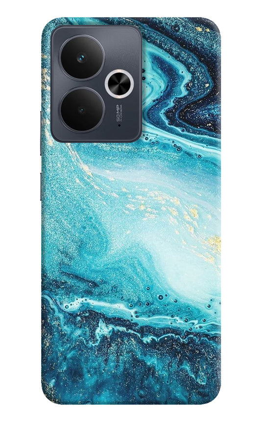 Blue Glitter Marble Realme 14T 5G Hard Case Back Cover by Casekaro
