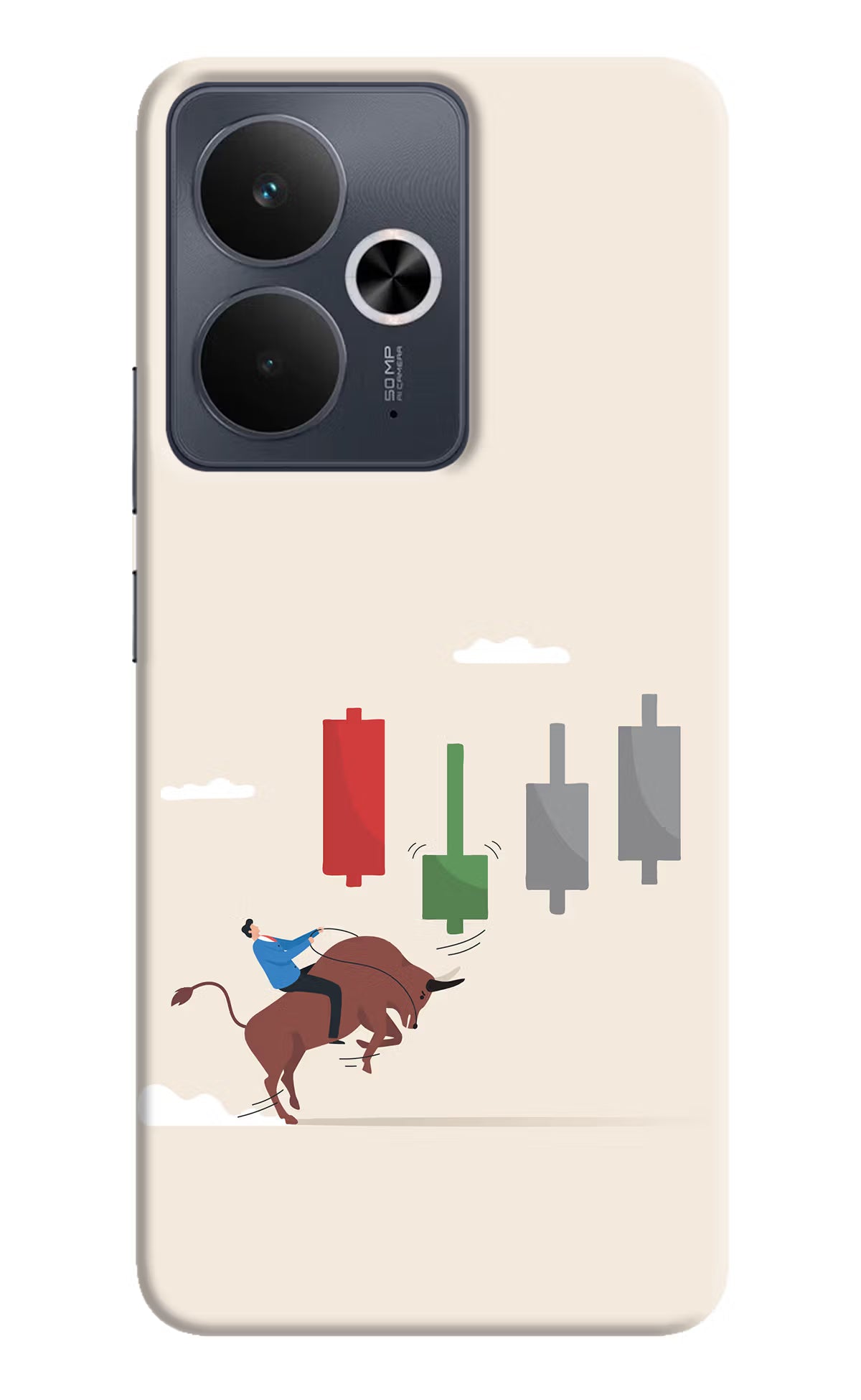 Bull Trading Momentum Realme 14T 5G Hard Case Back Cover by Casekaro