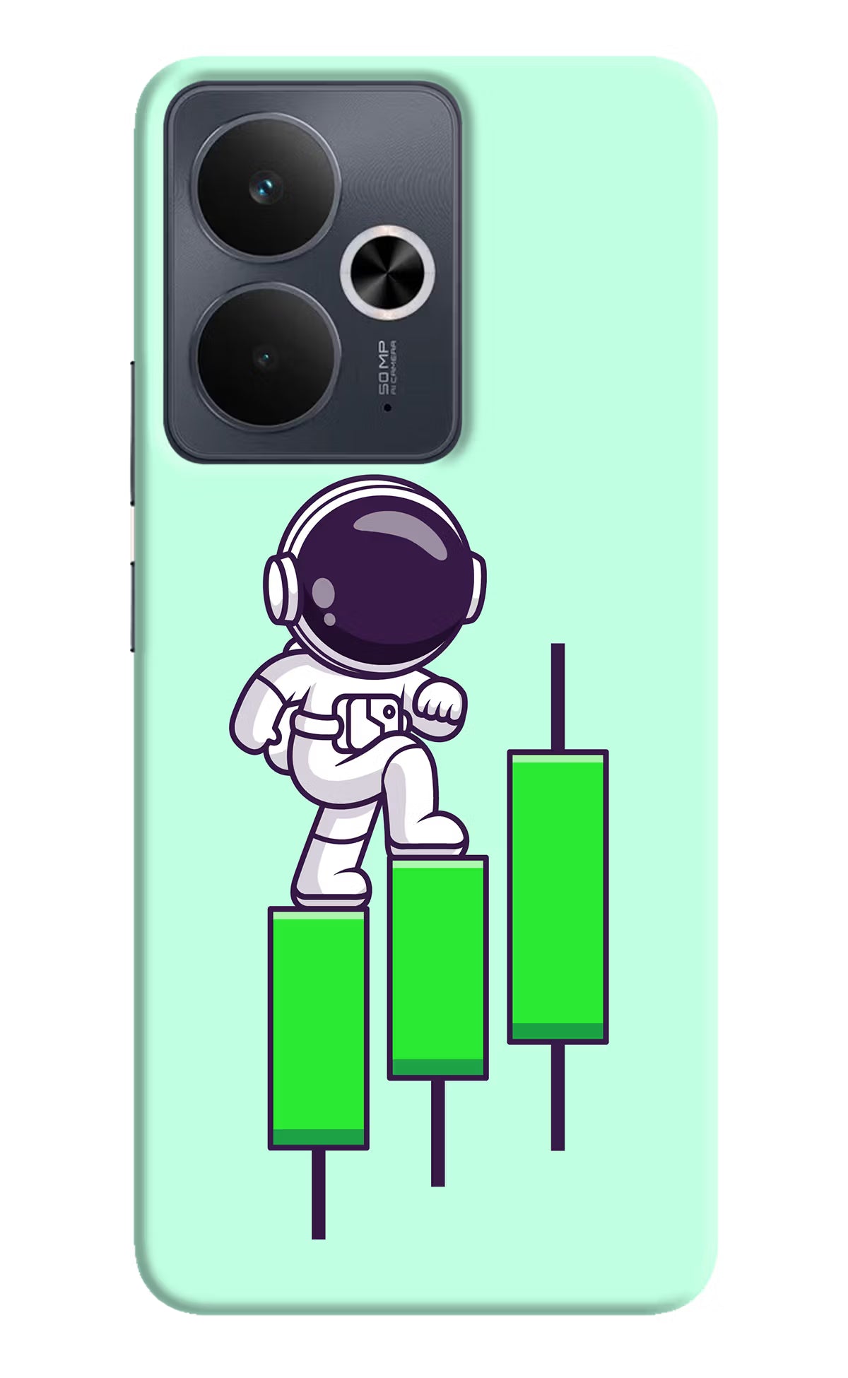 Astronaut Trader Realme 14T 5G Hard Case Back Cover by Casekaro
