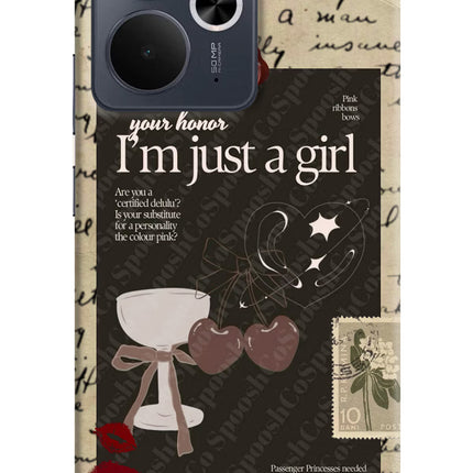 I am just a girl Realme 14T 5G Hard Case Back Cover by Casekaro