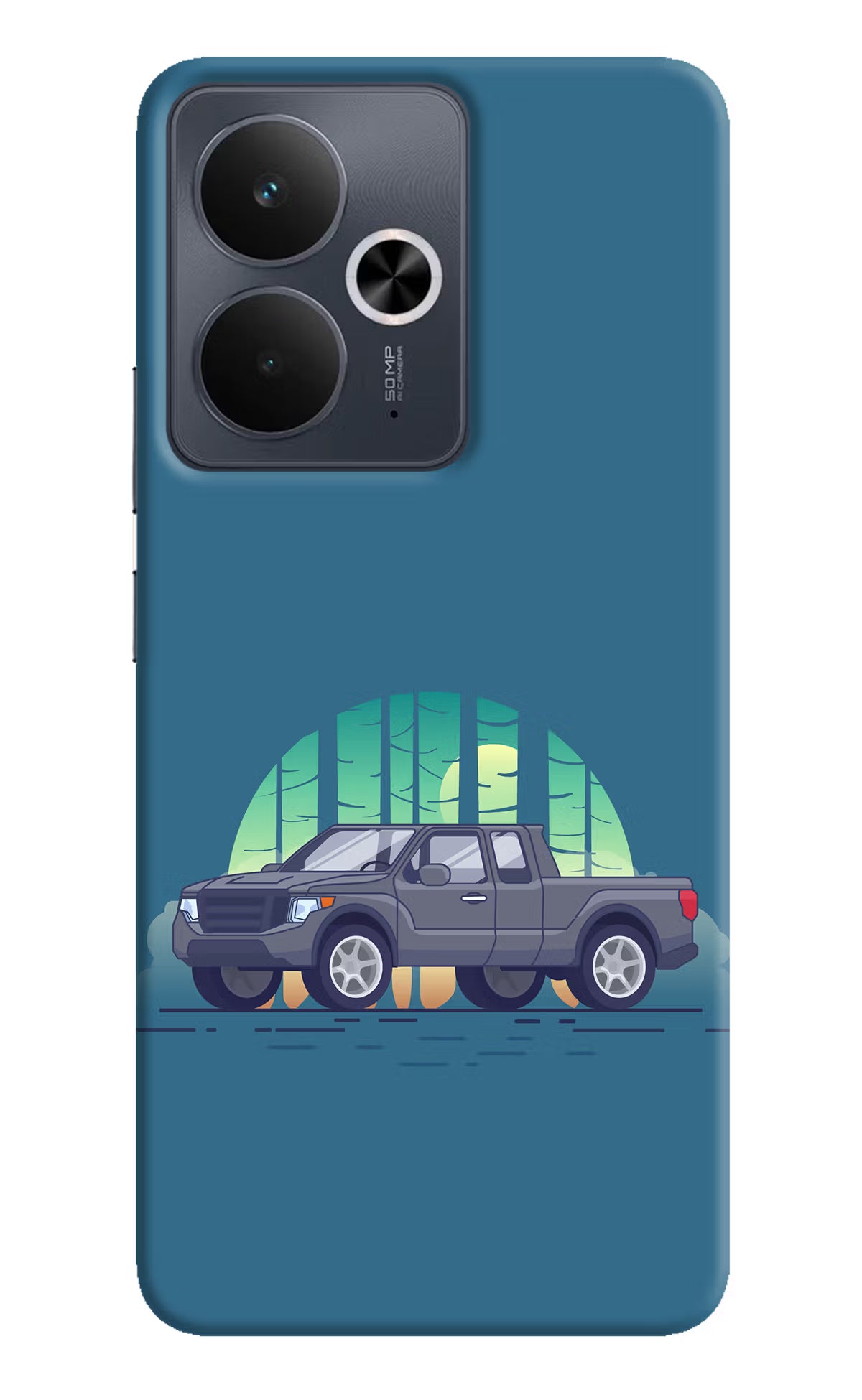 Retro Garage Vibe Realme 14T 5G Hard Case Back Cover by Casekaro