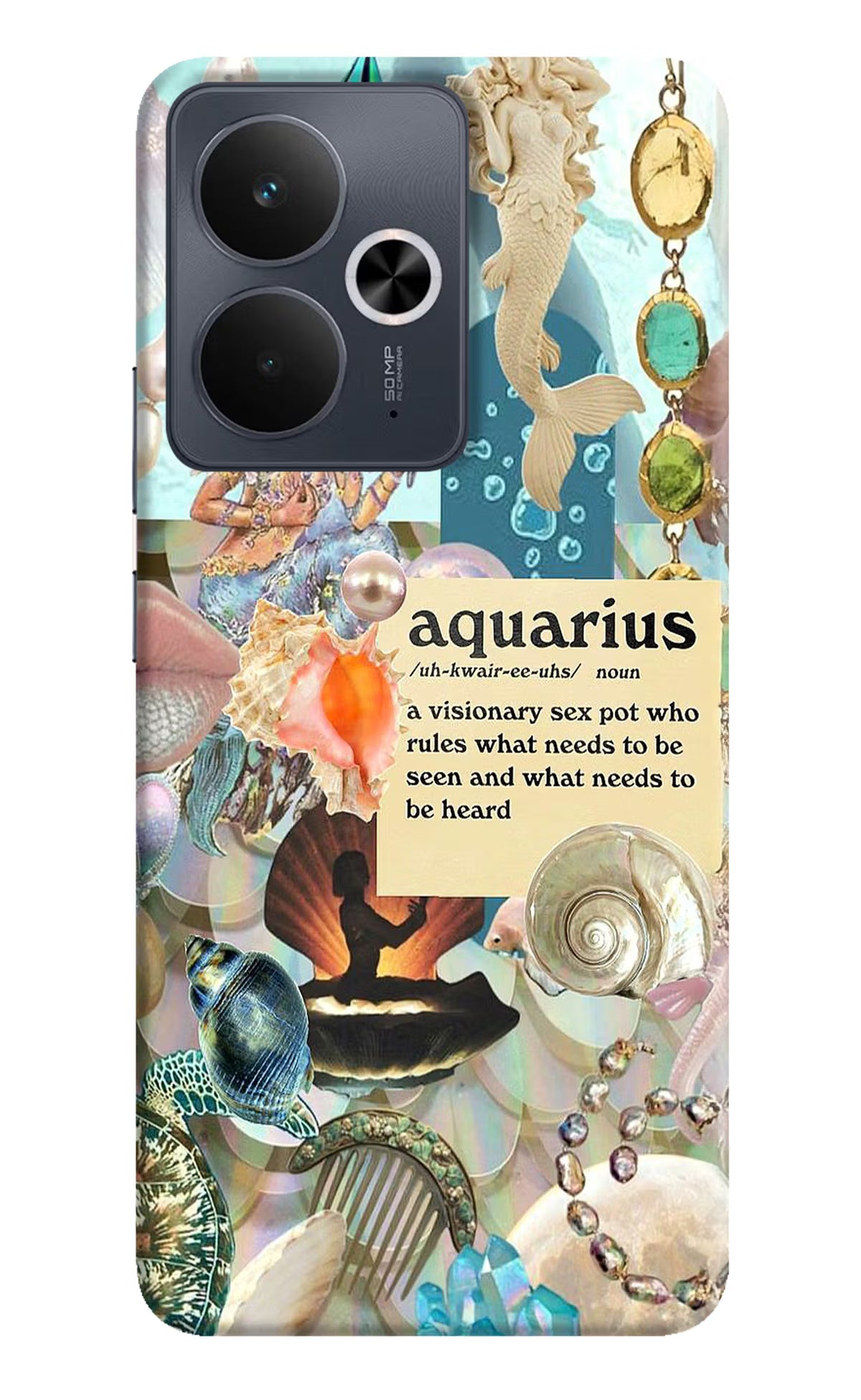 Aquarius Zodiac Realme 14T 5G Hard Case Back Cover by Casekaro