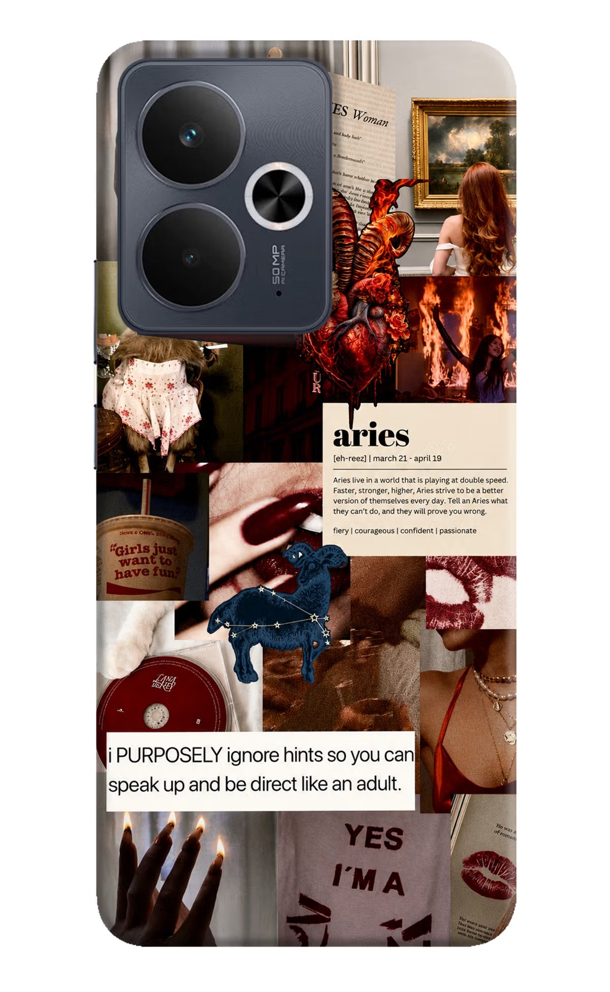 Zodiac Aries Realme 14T 5G Back Cover