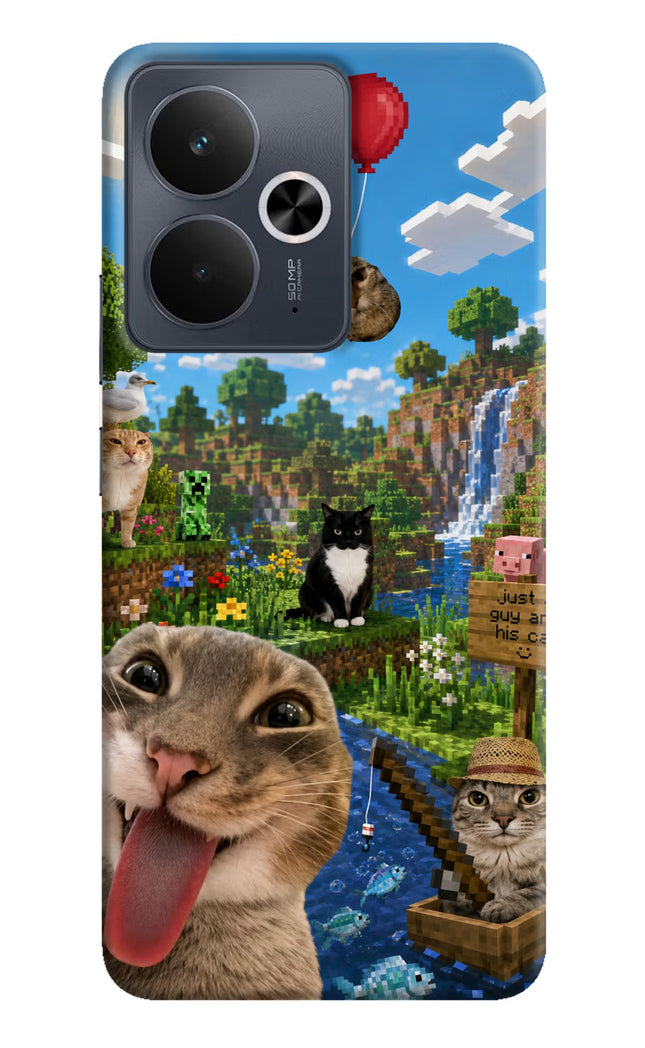 Minecraft Cat Chaos Realme 14T 5G Hard Case Back Cover by Casekaro