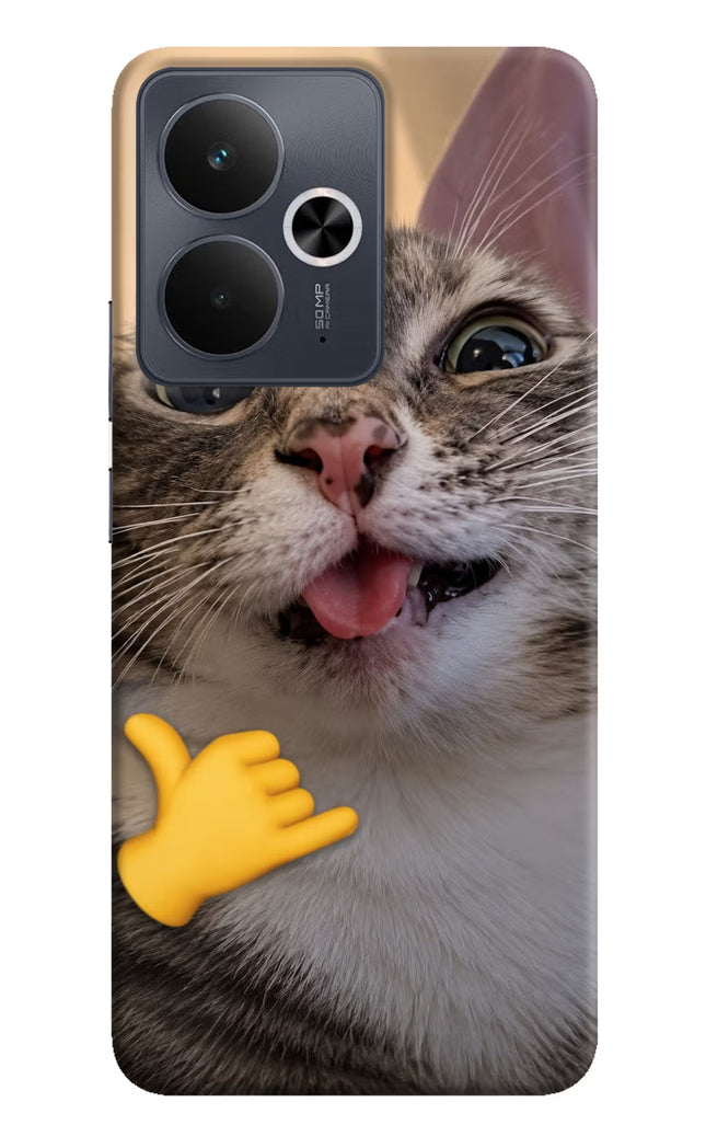 Silly Cat Call Realme 14T 5G Hard Case Back Cover by Casekaro