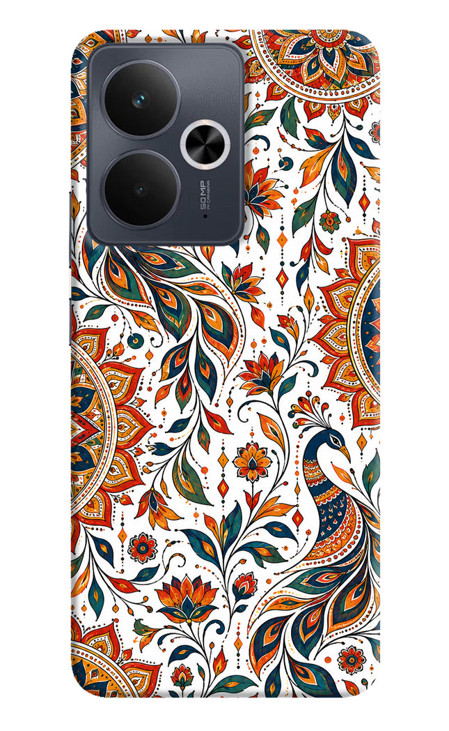 White Mayura Realme 14T 5G Hard Case Back Cover by Casekaro