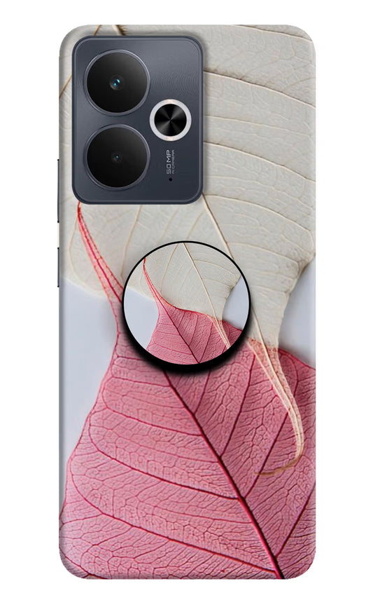 White Pink Leaf Realme 14T 5G Pop Case by Casekaro