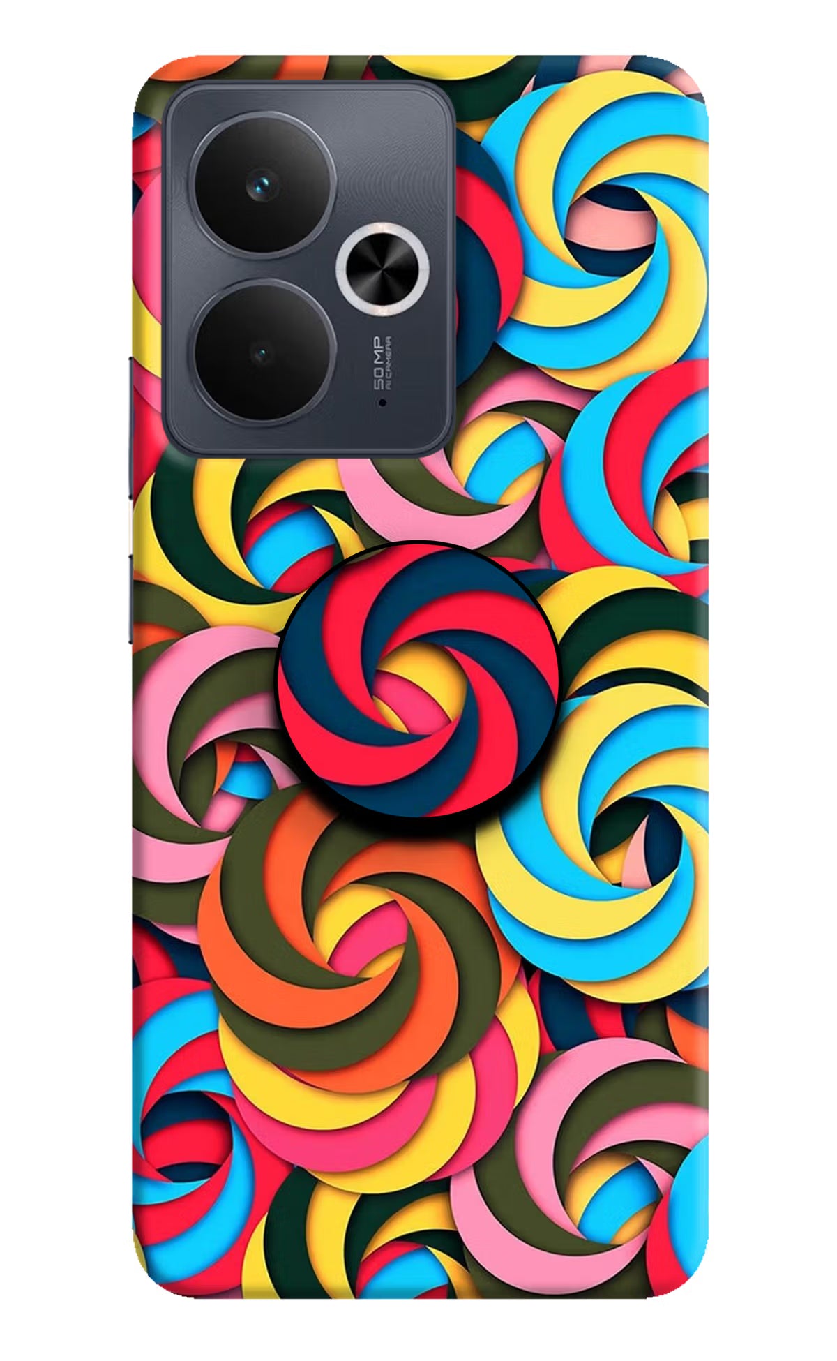 Spiral Pattern Realme 14T 5G Pop Case by Casekaro