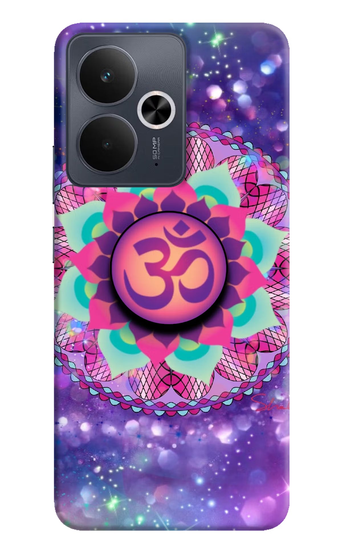 Om Purple Realme 14T 5G Pop Case by Casekaro