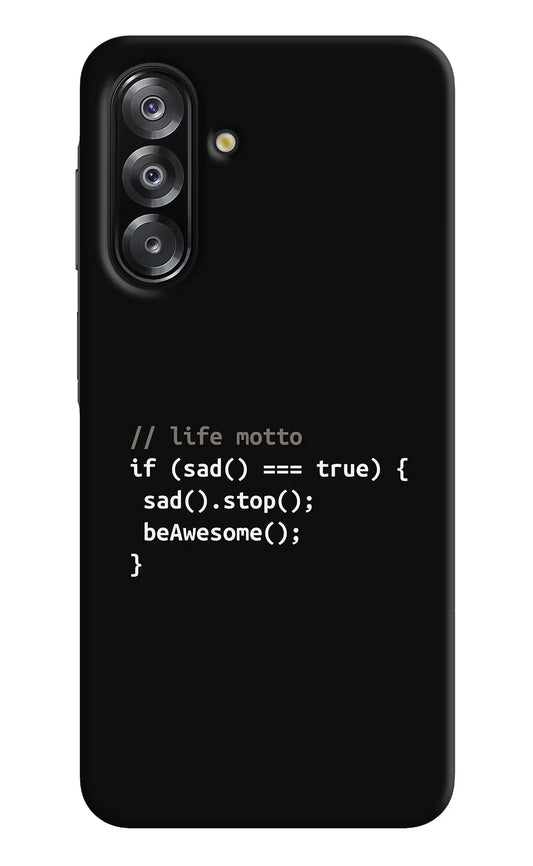 Life Motto Code Samsung A26 Hard Case Back Cover by Casekaro