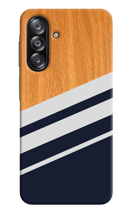 Blue and white wooden Samsung A26 Hard Case Back Cover by Casekaro