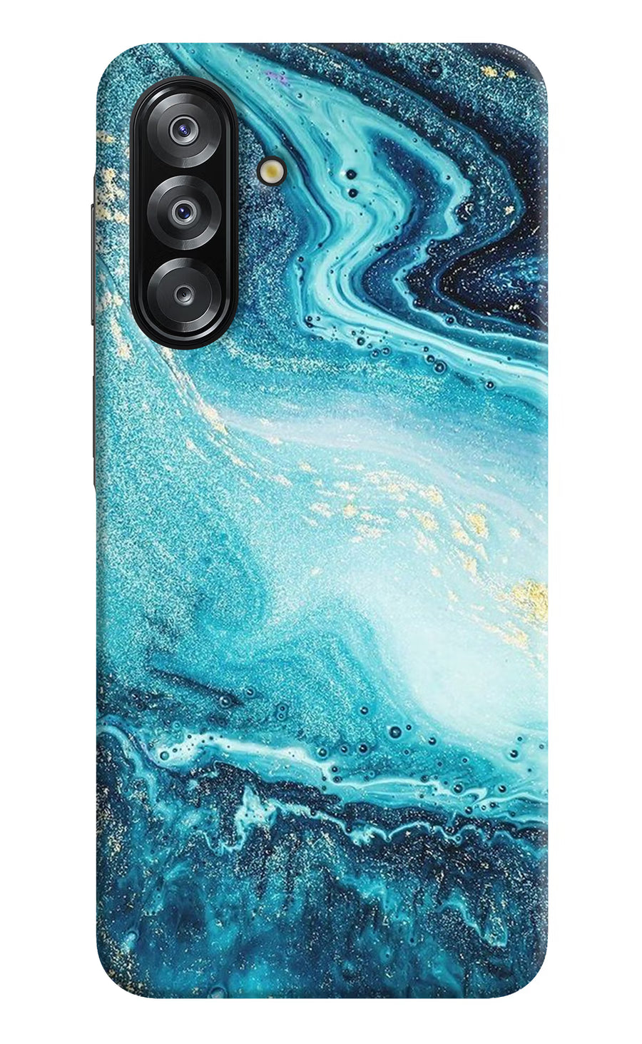 Blue Glitter Marble Samsung A26 Back Cover, Hard case