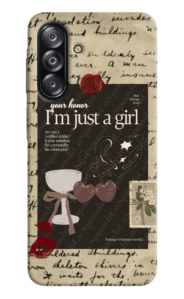 I am just a girl Samsung A26 Hard Case Back Cover by Casekaro