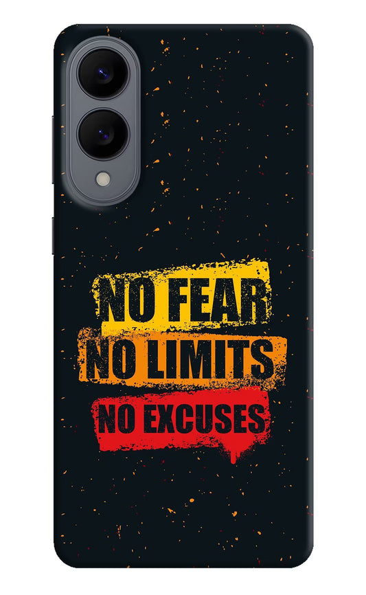No Fear No Limits No Excuse Samsung S25 Edge Hard Case Back Cover by Casekaro