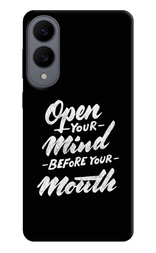 Open Your Mind Before Your Mouth Samsung S25 Edge Hard Case Back Cover by Casekaro
