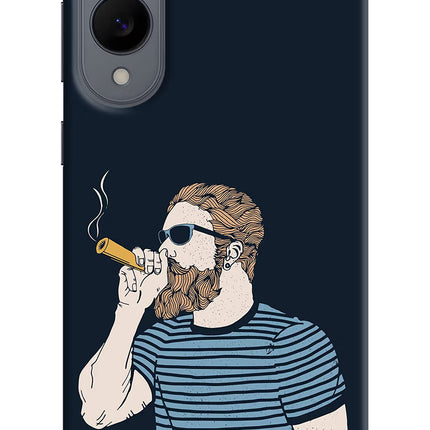 Smoking Samsung S25 Edge Hard Case Back Cover by Casekaro