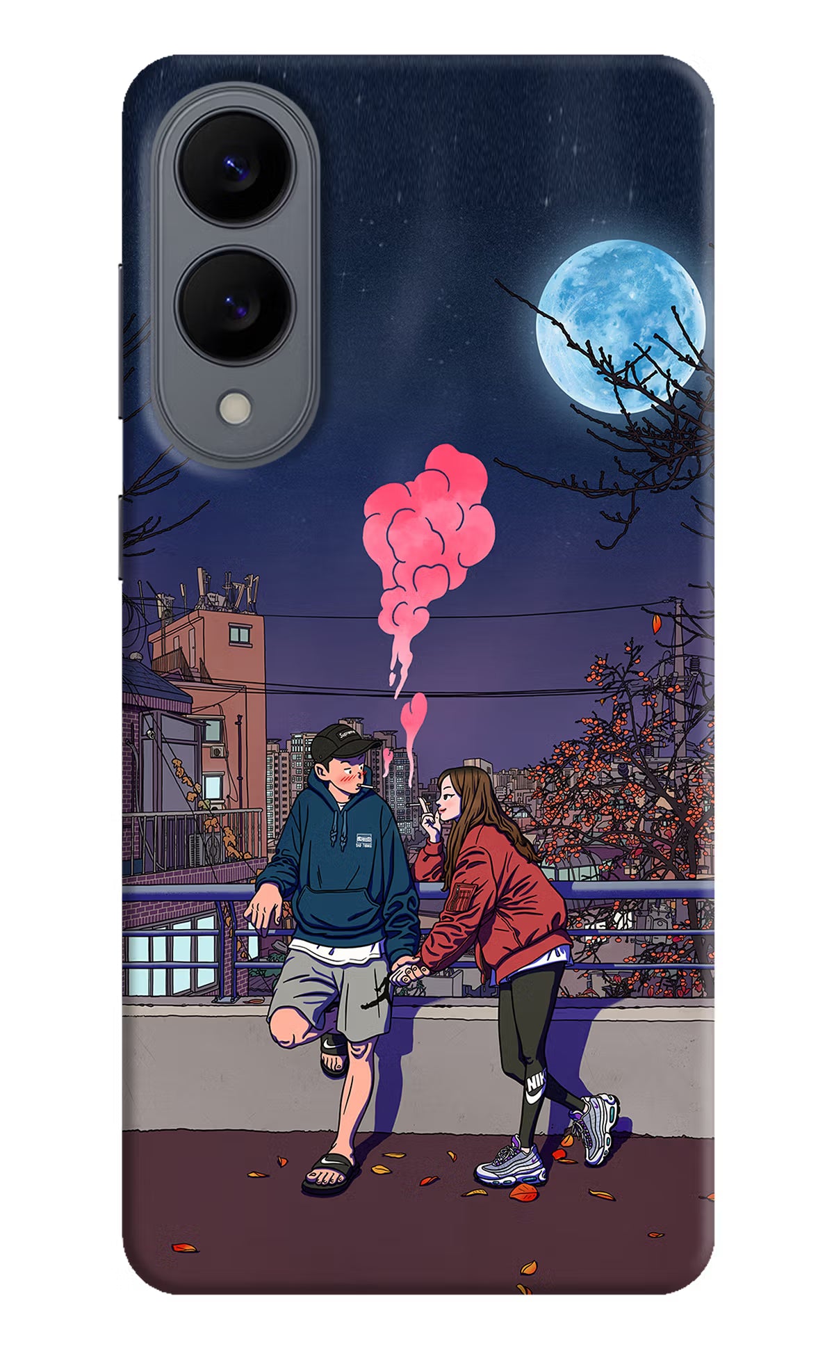 Chilling Couple Samsung S25 Edge Hard Case Back Cover by Casekaro