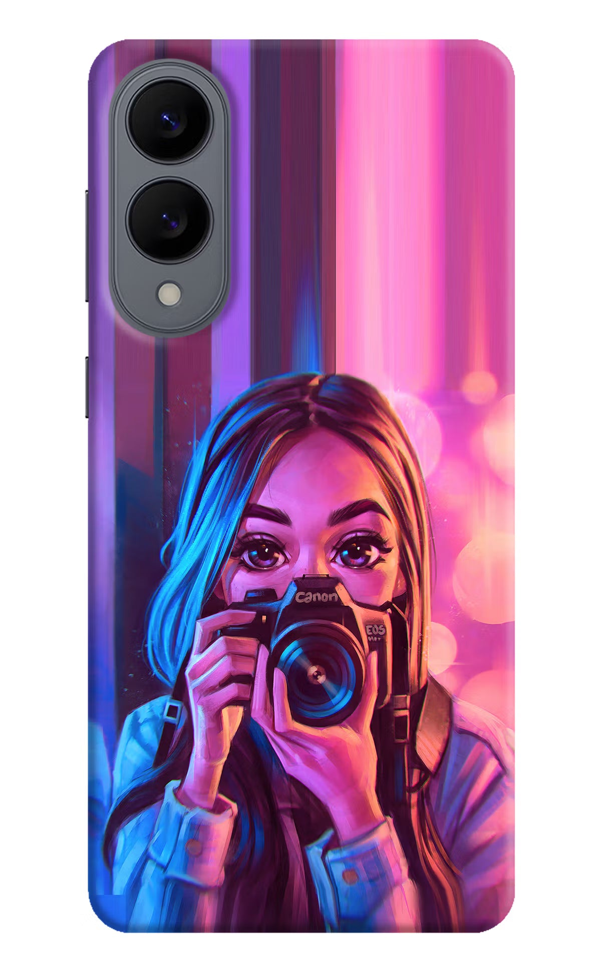 Girl Photographer Samsung S25 Edge Hard Case Back Cover by Casekaro