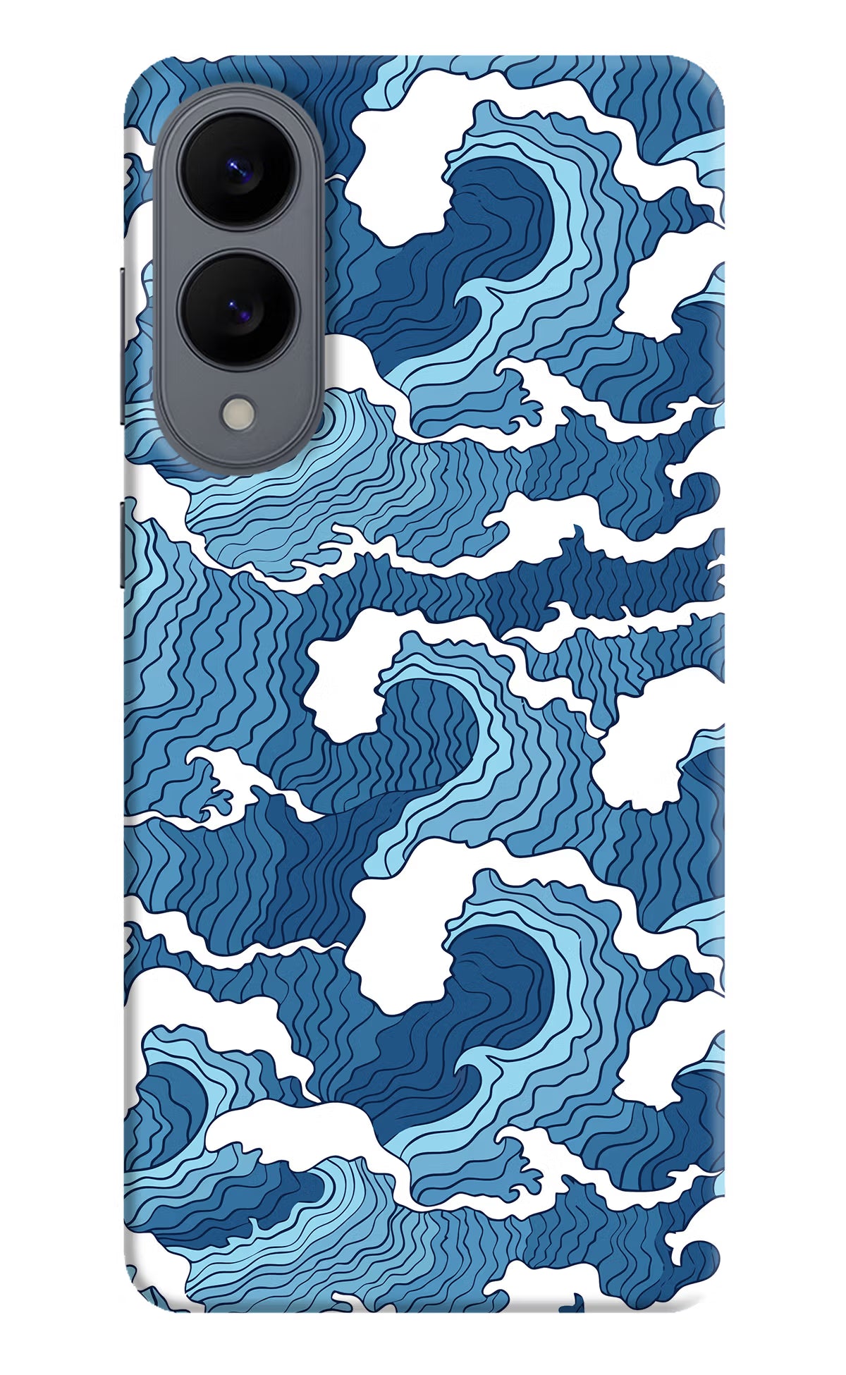 Blue Waves Samsung S25 Edge Hard Case Back Cover by Casekaro