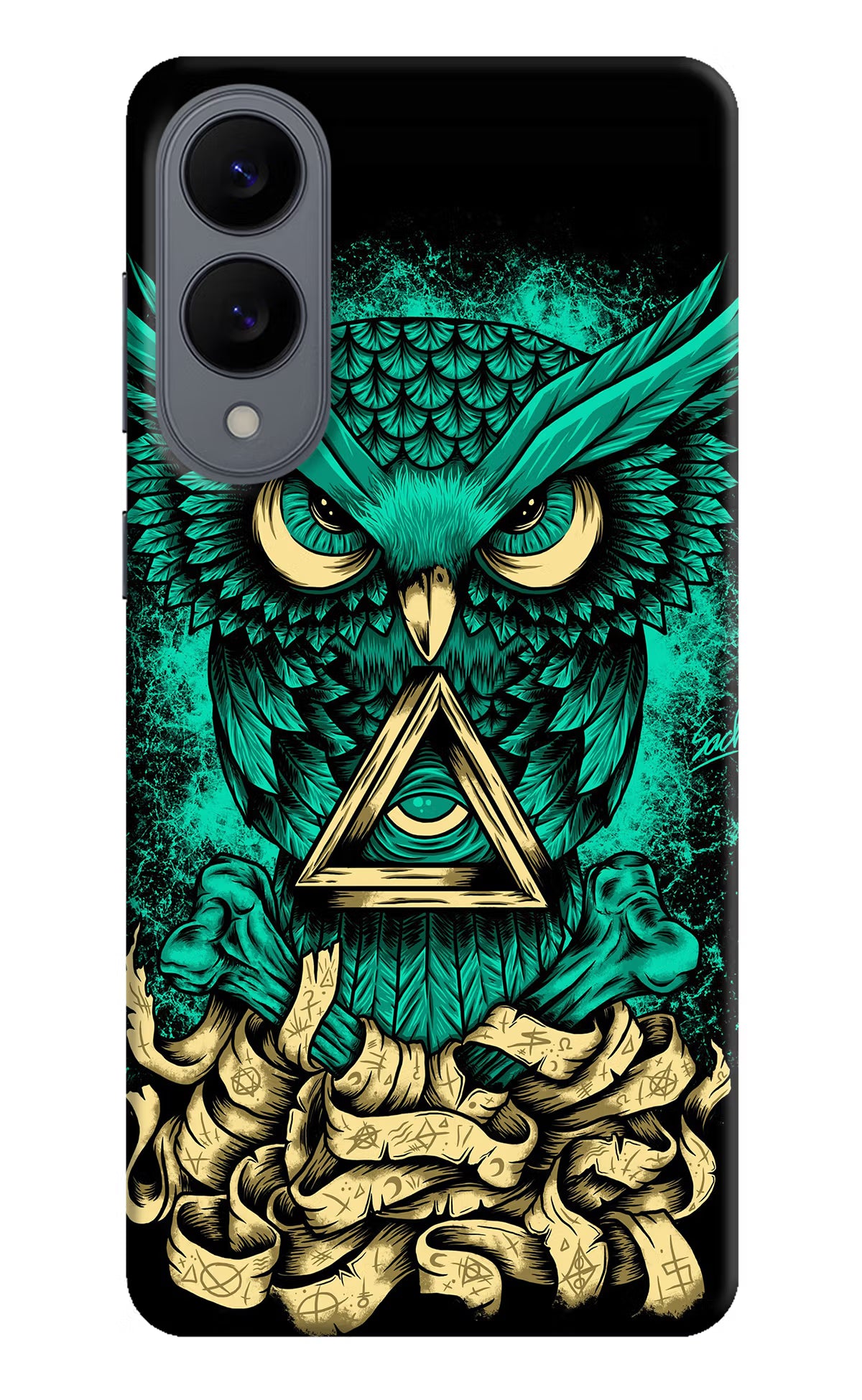 Green Owl Samsung S25 Edge Hard Case Back Cover by Casekaro