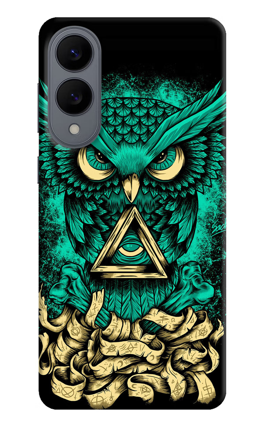 Green Owl Samsung S25 Edge Back Cover, Hard case