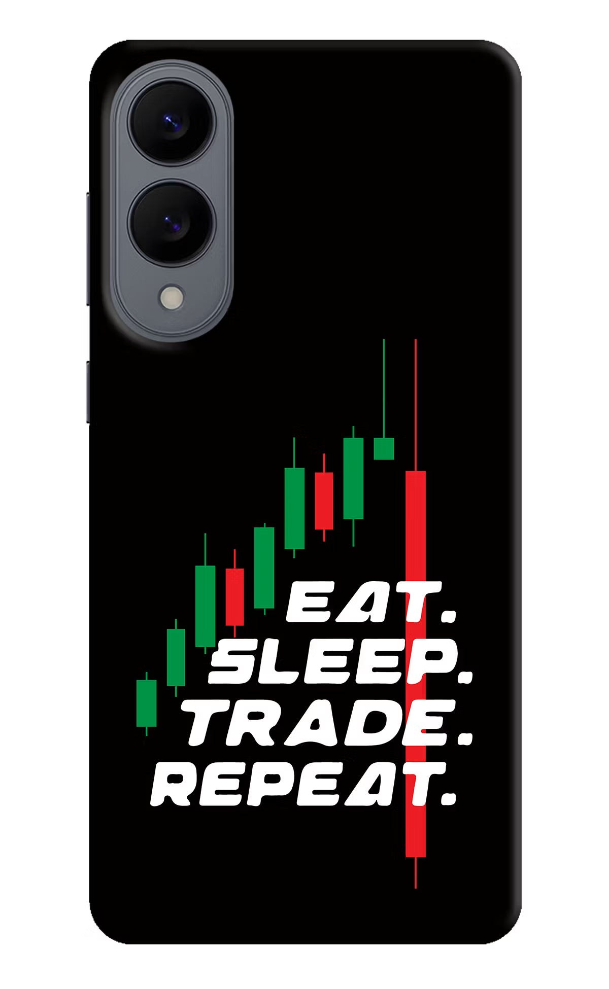 Eat Sleep Trade Repeat Samsung S25 Edge Hard Case Back Cover by Casekaro