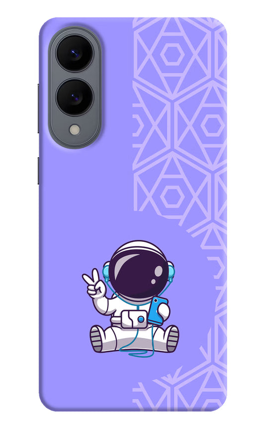 Cute Astronaut Chilling Samsung S25 Edge Hard Case Back Cover by Casekaro