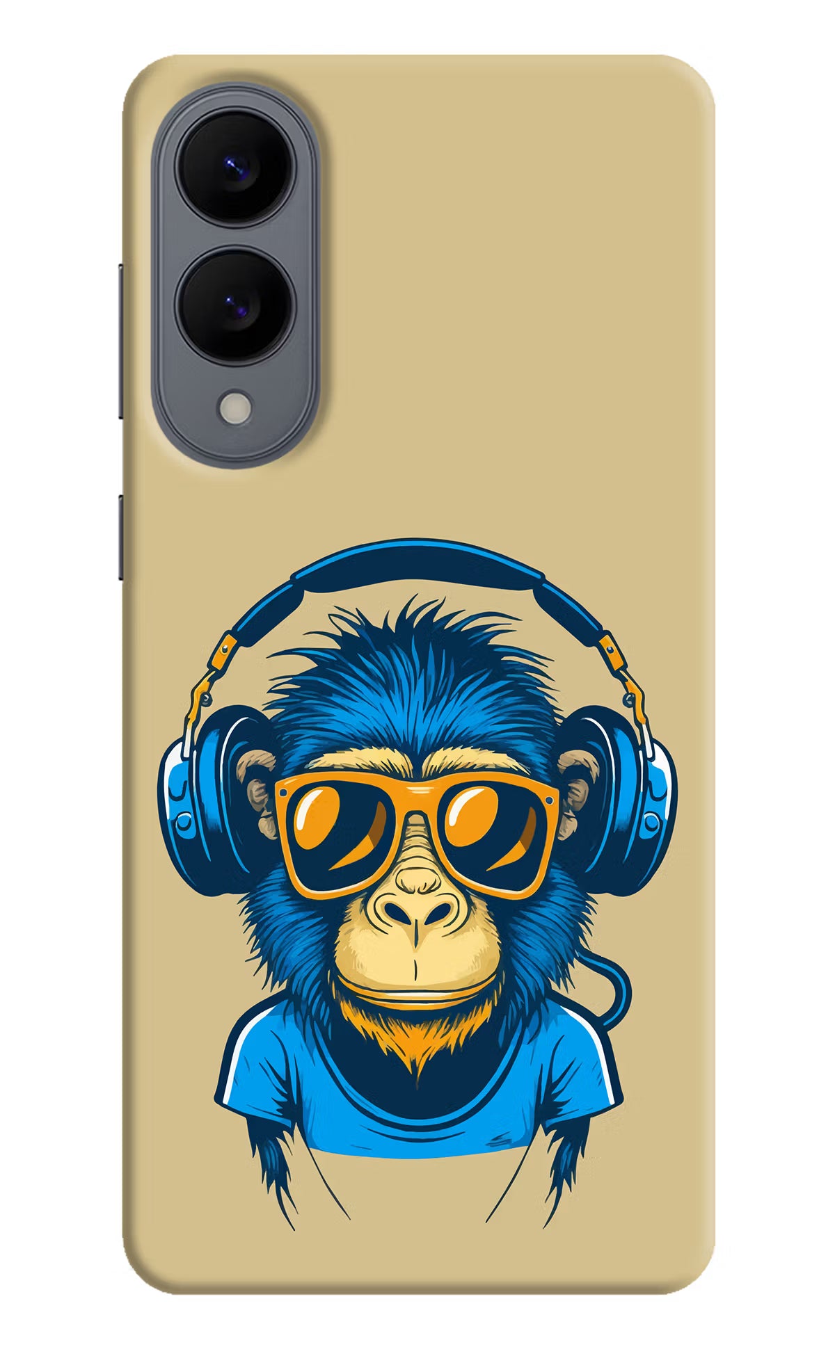 Monkey Headphone Samsung S25 Edge Hard Case Back Cover by Casekaro