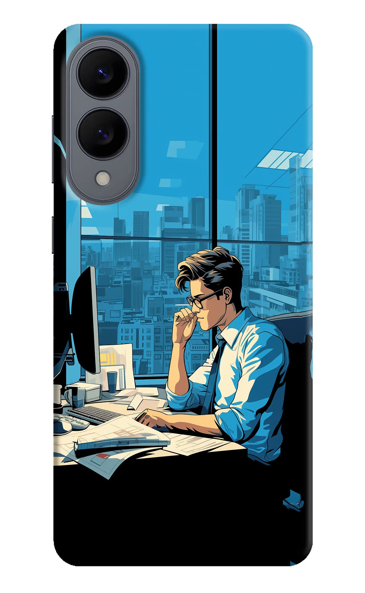 Focused Hustler (AI Generated) Samsung S25 Edge Hard Case Back Cover by Casekaro