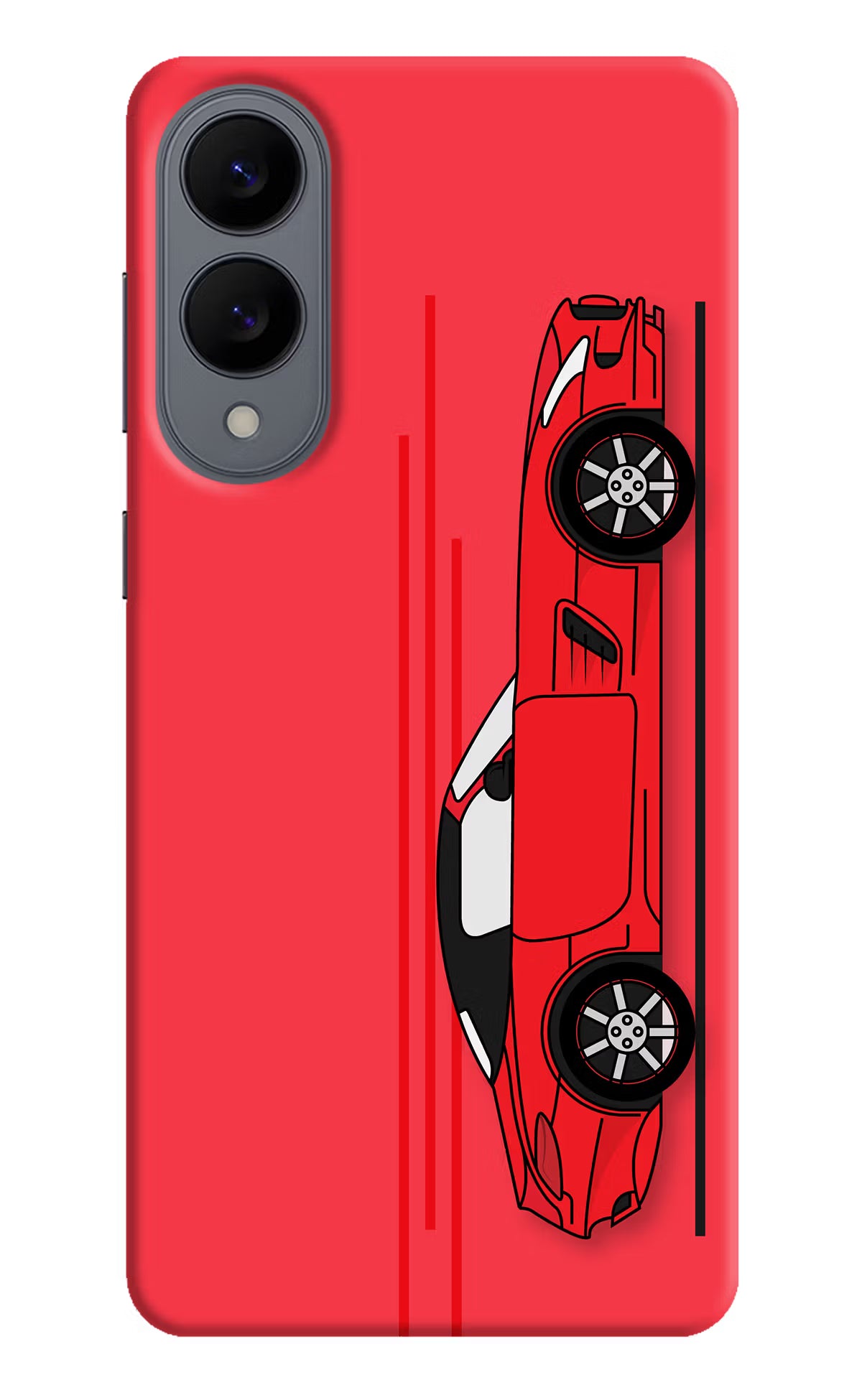 Red Velocity Samsung S25 Edge Hard Case Back Cover by Casekaro