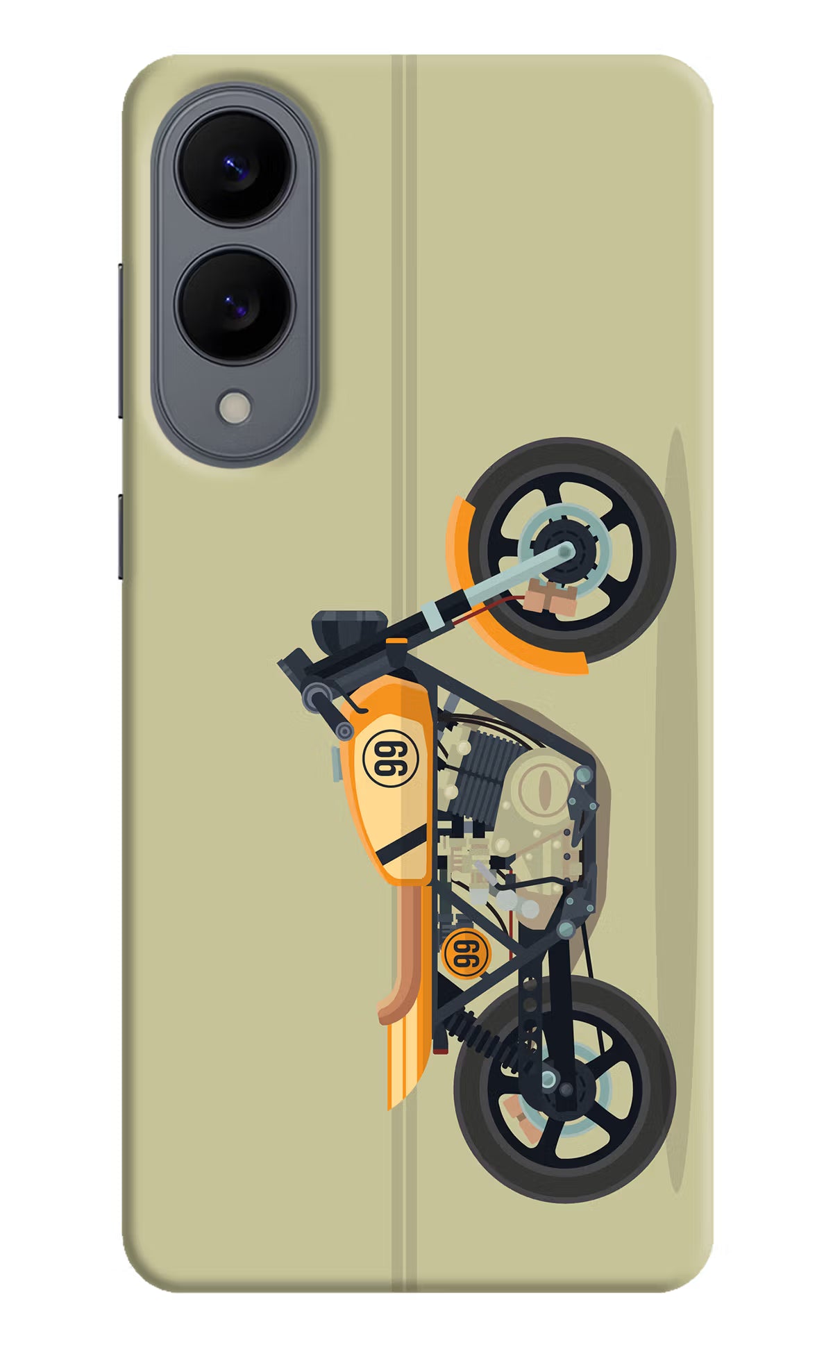 Vertical Speedster Samsung S25 Edge Hard Case Back Cover by Casekaro