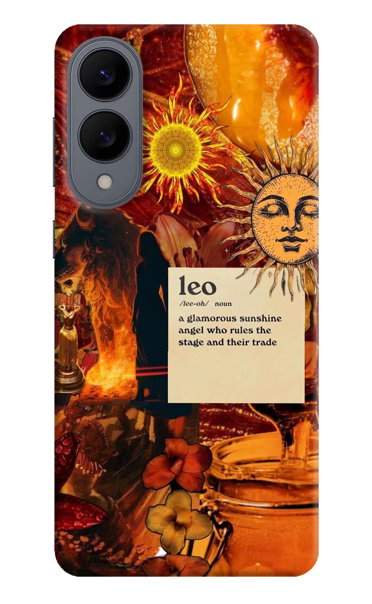Leo Zodiac Samsung S25 Edge Hard Case Back Cover by Casekaro