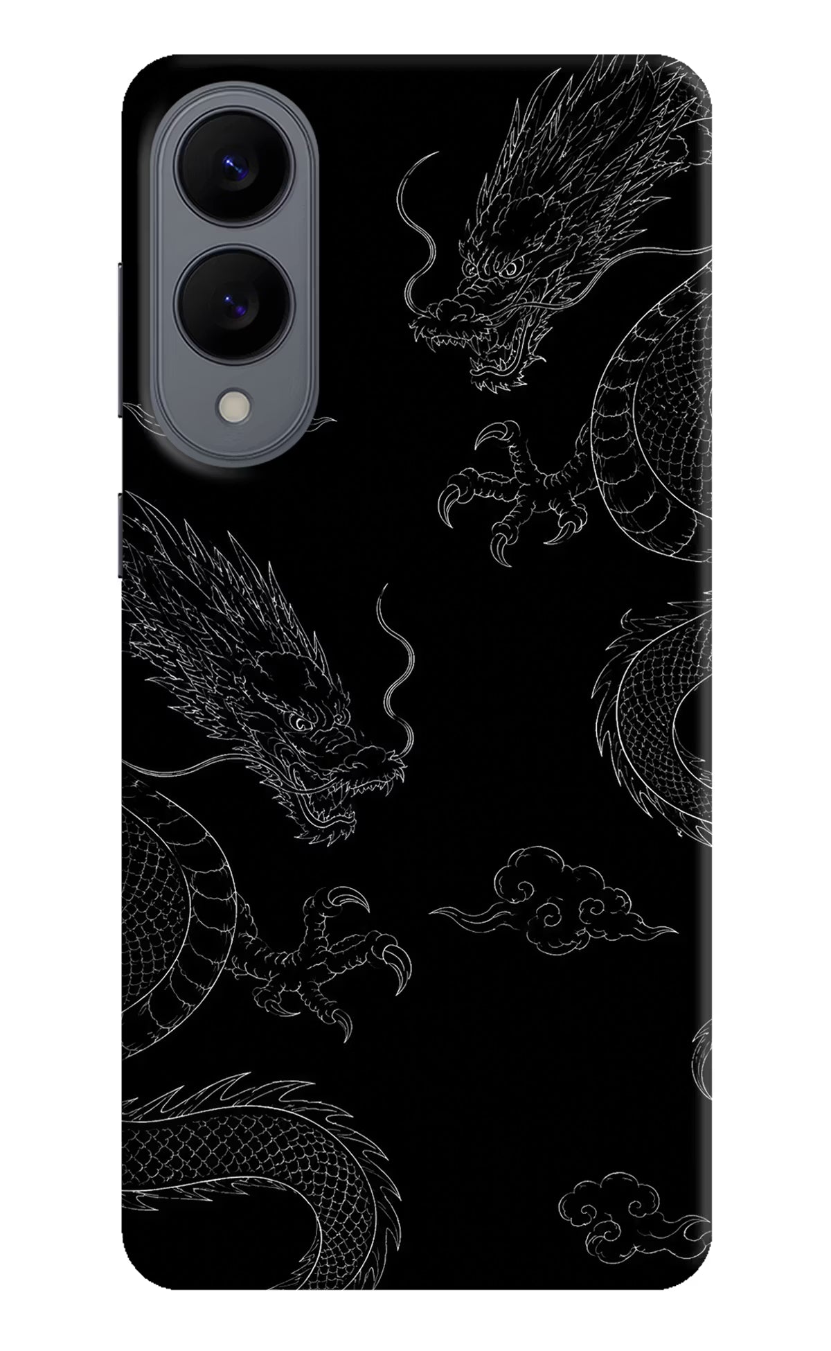 Twin Dragons Samsung S25 Edge Hard Case Back Cover by Casekaro