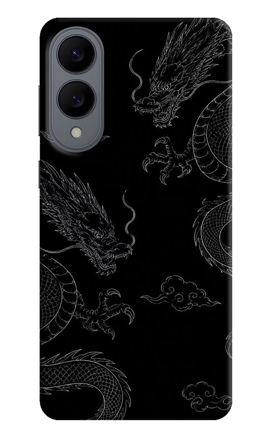 Twin Dragons Samsung S25 Edge Hard Case Back Cover by Casekaro