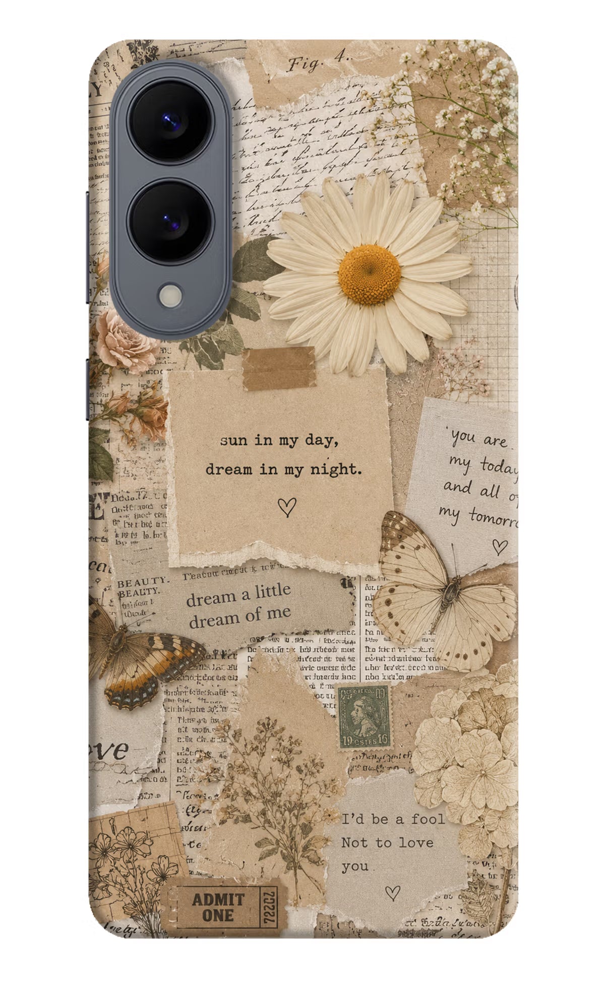 Vintage case Samsung S25 Edge Back Cover