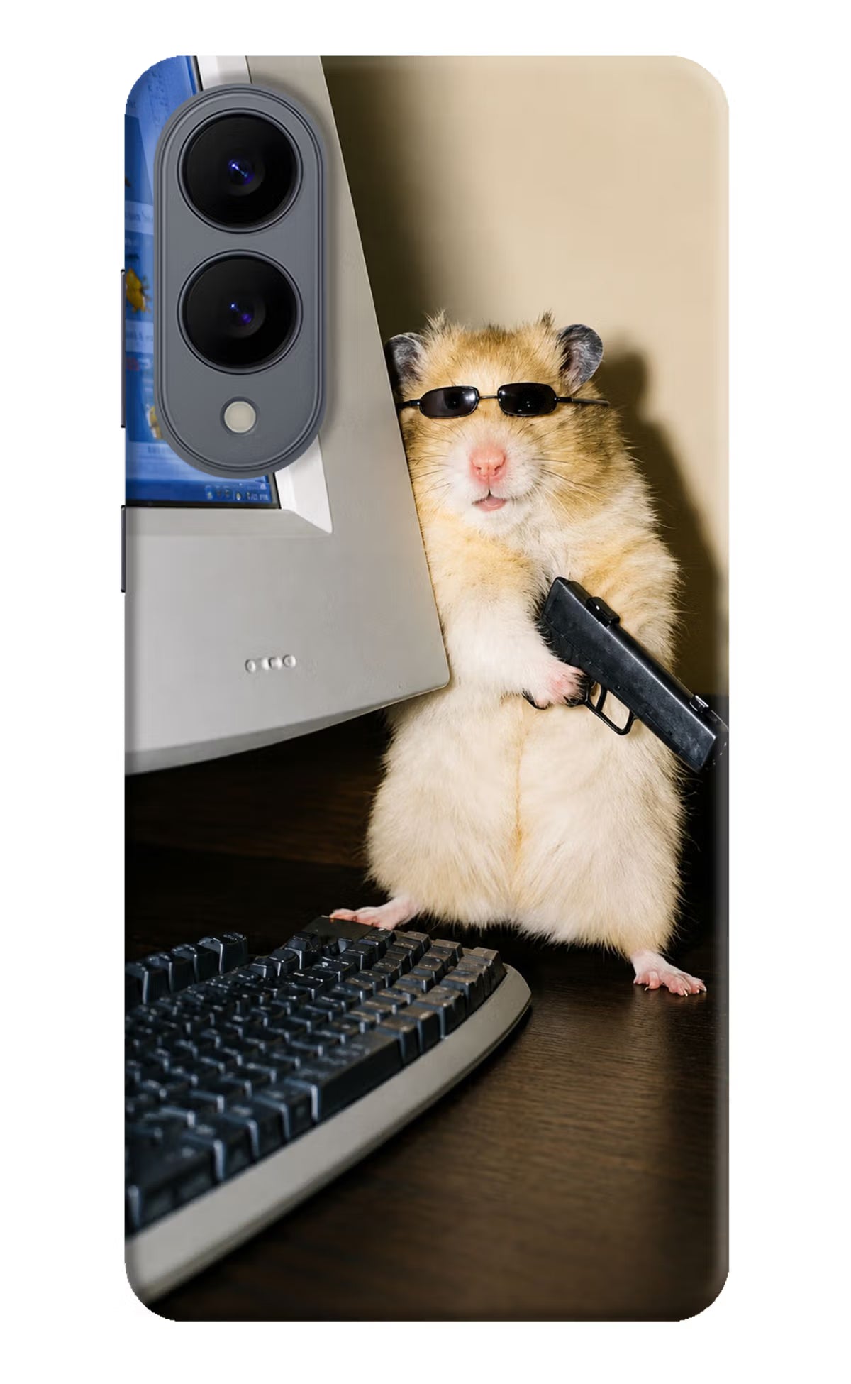 Hacker Hamster Samsung S25 Edge Back Cover