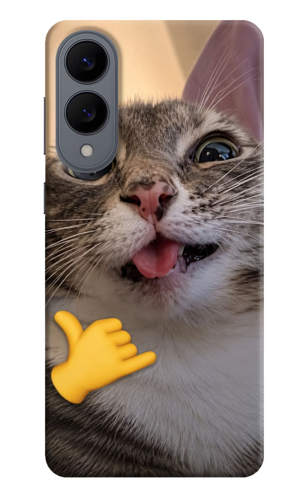 Silly Cat Call Samsung S25 Edge Back Cover