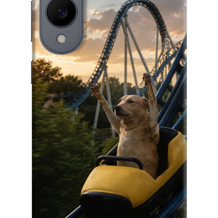 Rollercoaster Dog Samsung S25 Edge Hard Case Back Cover by Casekaro