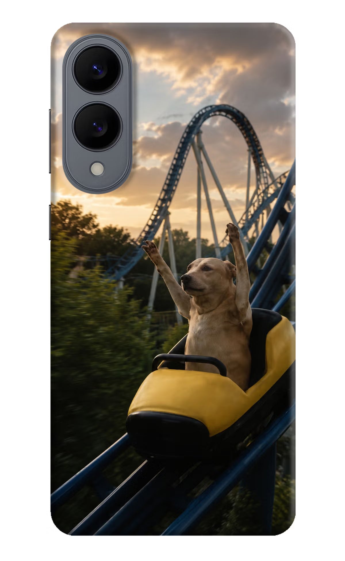 Rollercoaster Dog Samsung S25 Edge Back Cover