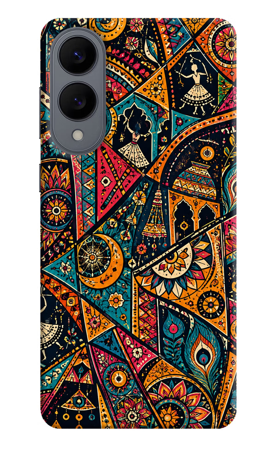 Folk Print Samsung S25 Edge Back Cover, Hard case