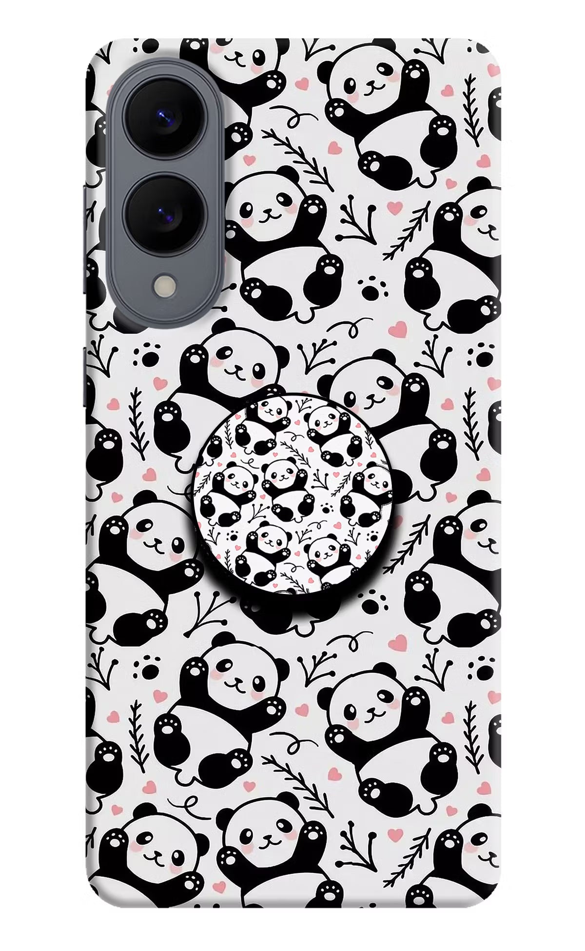 Cute Panda Samsung S25 Edge Pop Case by Casekaro