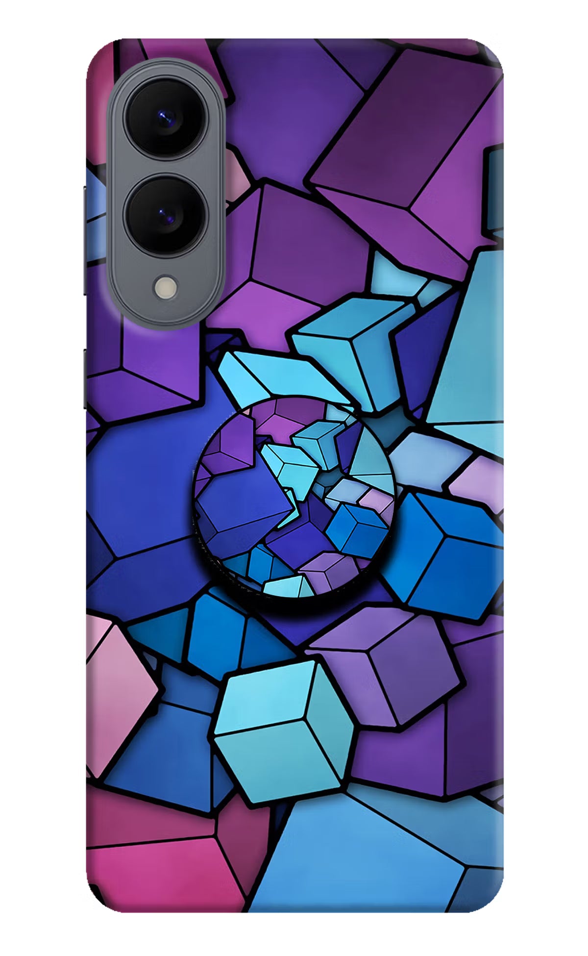 Cubic Abstract Samsung S25 Edge Pop Case by Casekaro