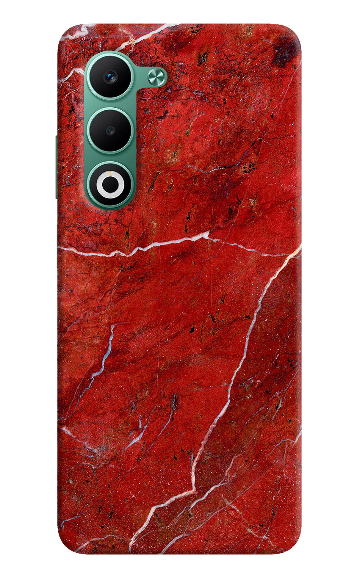 Red Marble Design Oppo A5 5G Hard Case Back Cover by Casekaro