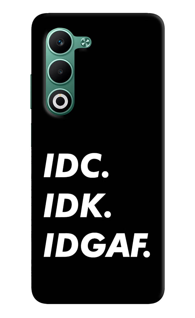Idc Idk Idgaf Oppo A5 5G Hard Case Back Cover by Casekaro