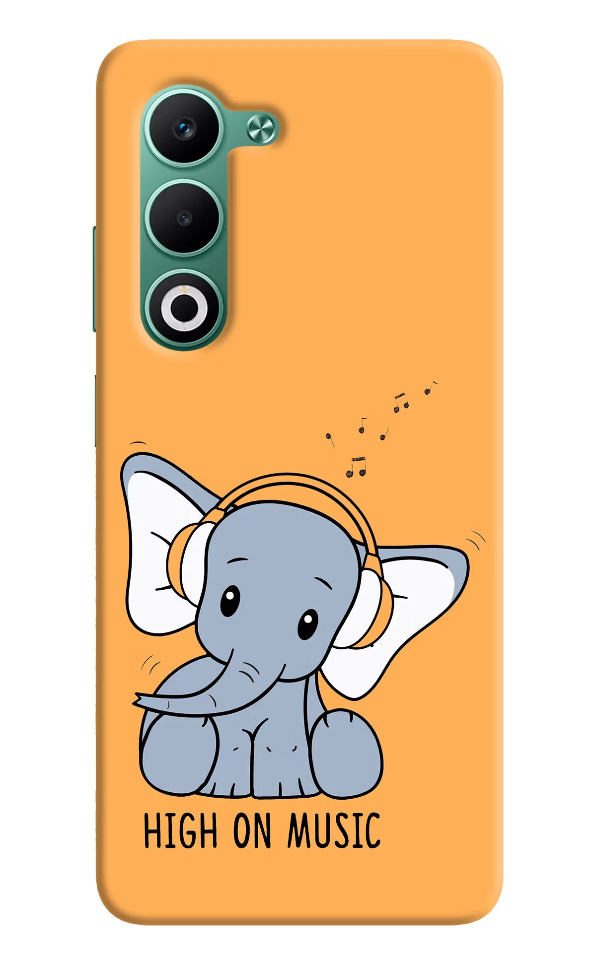 High On Music Oppo A5 5G Hard Case Back Cover by Casekaro