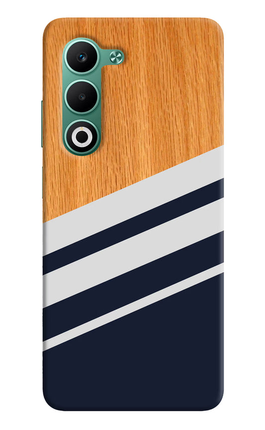 Blue and white wooden Oppo A5 5G Hard Case Back Cover by Casekaro