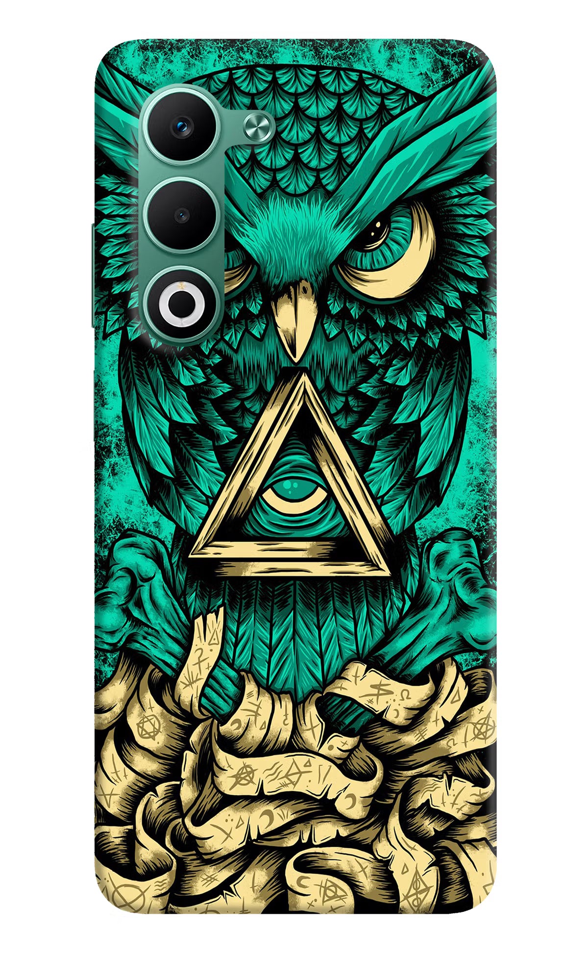 Green Owl Oppo A5 5G Hard Case Back Cover by Casekaro