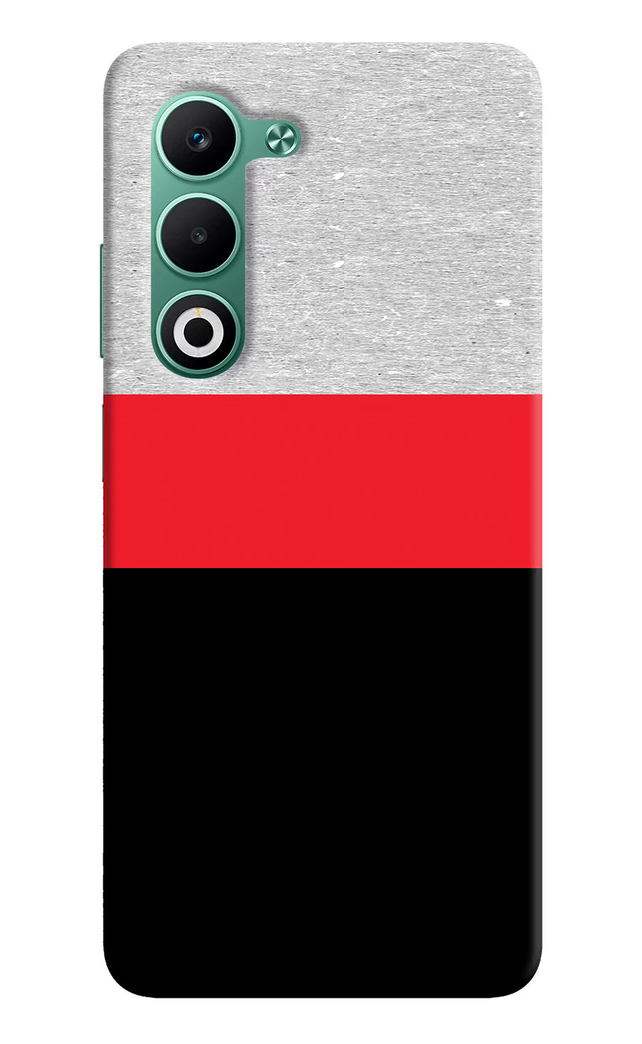 Tri Color Pattern Oppo A5 5G Back Cover, Hard case