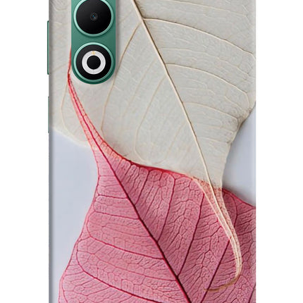 White Pink Leaf Oppo A5 5G Hard Case Back Cover by Casekaro